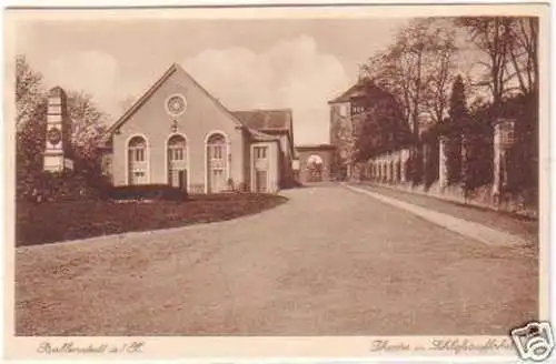 28364 Ak Ballenstedt Theater und Schloßauffahrt um 1930