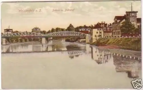 28416 Ak Weissenfels an der Saale Brücke und Bahnhof