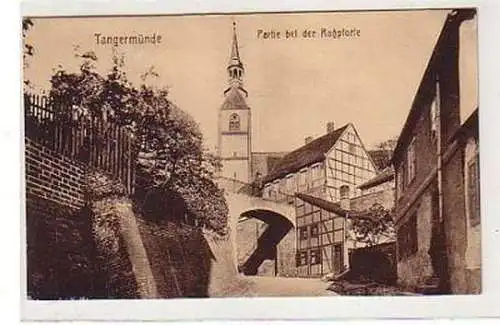 32004 Ak Tangermünde Partie bei der Roßpforte um 1910