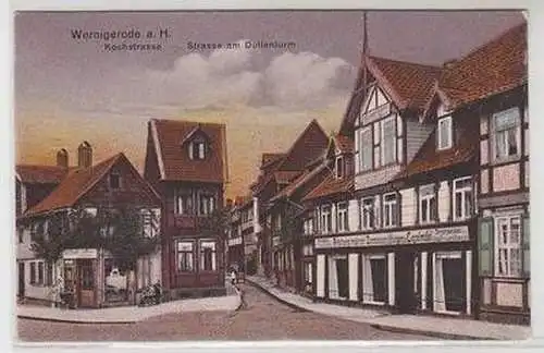 55920 Ak Wernigerode Kochstrasse Strasse am Dullenturm um 1910