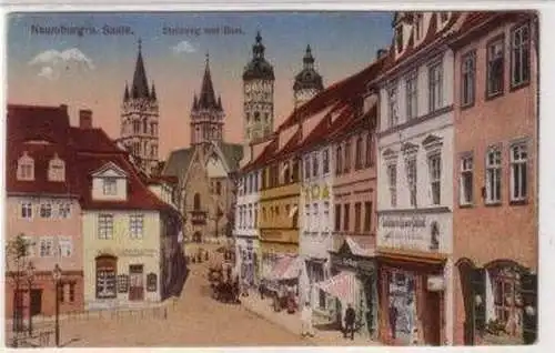 48567 Ak Naumburg Saale Steinweg und Dom um 1920