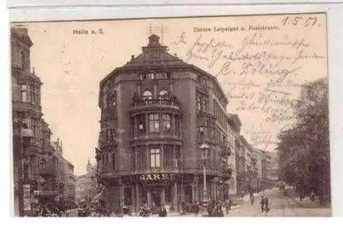 47815 Ak Halle Untere Leipziger Ecke Poststraße 1901