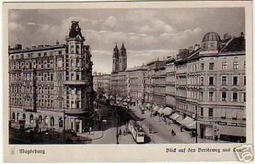 16258 Ak Magdeburg Breiteweg und Dom 1941