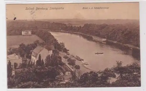 84512 Ak Solbad Bernburg Saalepartie Blick v.d. Schloßterasse 1912