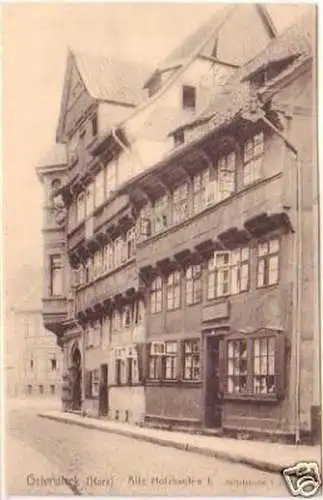 27751 Ak Osterwieck Holzbauten in der Mittelstraße 1908