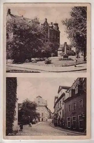 56782 Mehrbild Ak Zeitz am Nicolaiplatz und Verbandsberufsschule um 1940