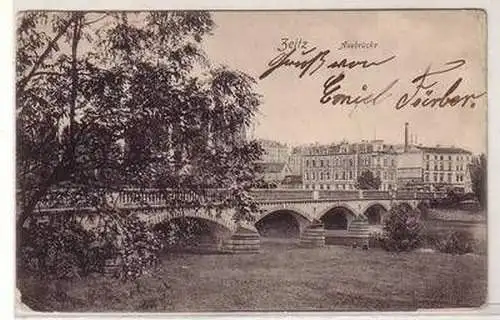 56799 Ak Zeitz Auebrücke um 1910