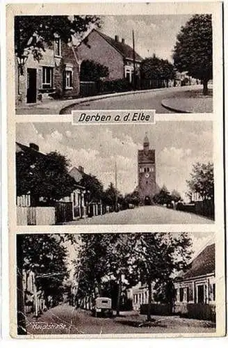 62260 Mehrbild Ak Derben an der Elbe Hauptstrasse 1953