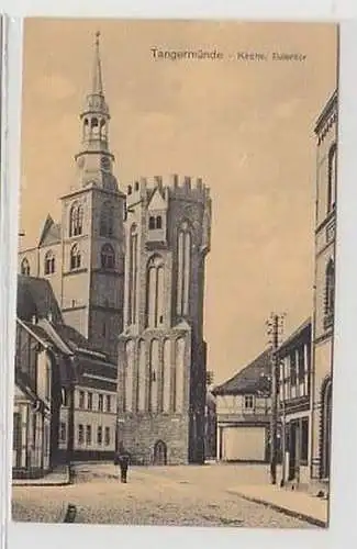 35708 Ak Tangermünde Kirche Eulentor um 1925