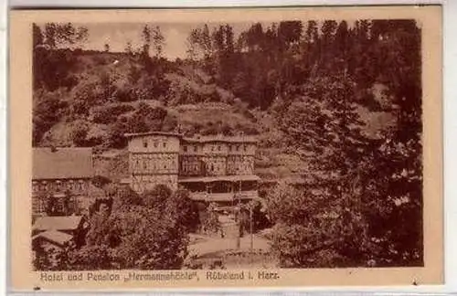 43587 Ak Rübeland Harz Hotel "Hermannshöhle" 1923