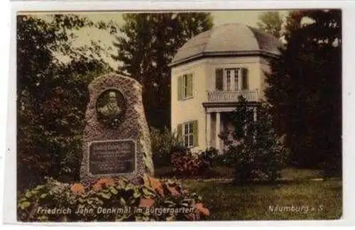 48453 Ak Naumburg S. Jahn Denkmal im Bürgergarten 1909