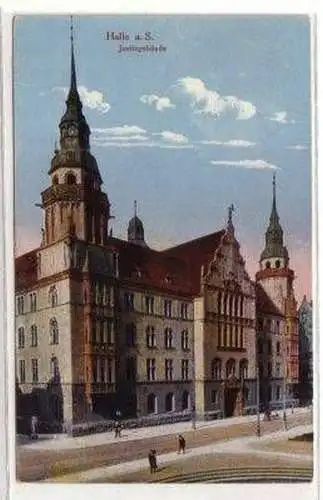 47989 Ak Halle an der Saale Justizgebäude um 1910