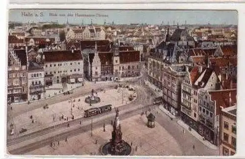 47194 Ak Halle Blick von den Hausmanns Türmen 1918