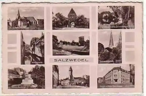 38523 Mehrbild Ak Salzwedel Hotel usw. 1937