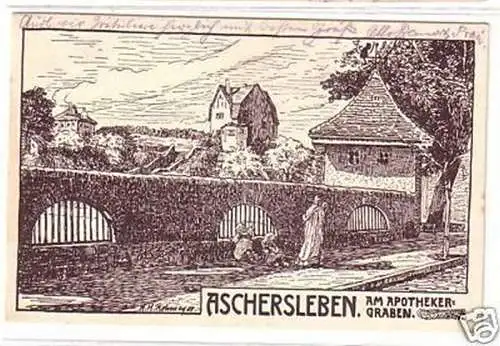 23173 Ak Aschersleben am Apothekergraben 1911