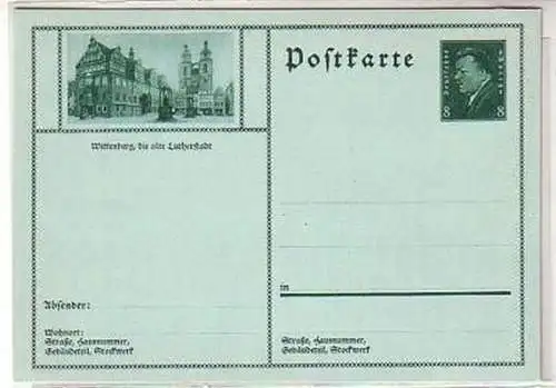 25663 Ganzsachen Postkarte Lutherstadt Wittenberg 1930