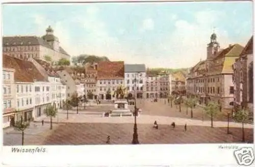 27299 Ak Weissenfels Marktplatz 1908