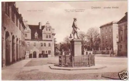 25215 Ak Dessau Fürst Leopold Denkmal um 1930