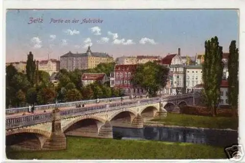 12692 Ak Zeitz Partie an der Aubrücke 1926