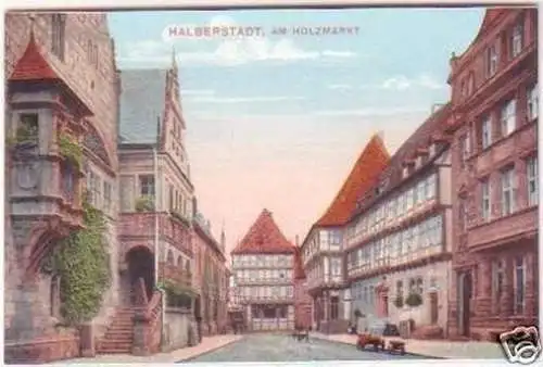 29201 Ak Halberstadt am Holzmarkt um 1920