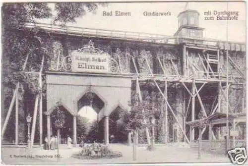 28042 Feldpost Ak Bad Elmen Gradierwerk Durchgang 1915