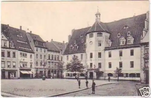 28062 Ak Merseburg Markt mit Rathaus 1909