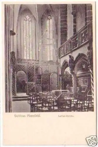 26085 Ak Schloss Mansfeld Lutherkirche um 1920