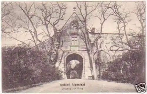 26281 Ak Schloss Mansfeld Eingang zur Burg um 1910