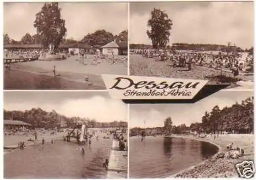 26613 Mehrbild-Ak Dessau Strandbad Adria 1967