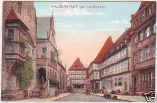 29191 Ak Halberstadt am Holzmarkt um 1920