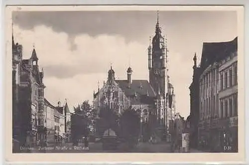 44657 Ak Dessau Zerbster Straße & Rathaus 1939