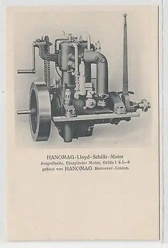 64248 Ak Hanomag Hannover Linden Lloyd Schiffs Motor um 1920