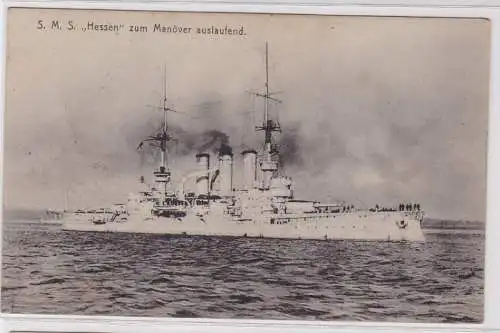 93249 Feldpost Ak Kriegsschiff SMS 'Hessen' 1914