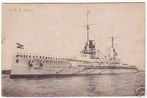 00402 Ak deutsches Kriegsschiff S.M.S. Kaiser 1918