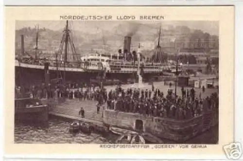 08091 Ak Reichspostdampfer "Goeben" vor Genua um 1920