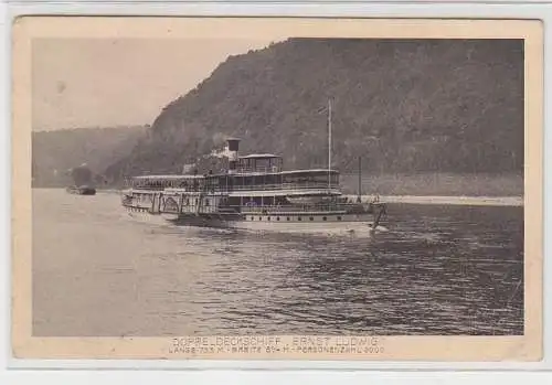 71817 Feldpost Ak Doppeldeckerschiff 'Ernst Ludwig' 1916