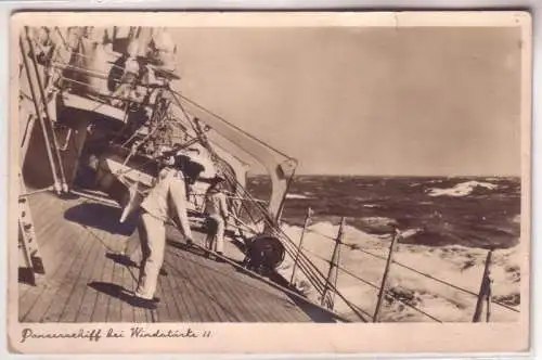 68883 Feldpost Ak Panzerschiff bei Windstärke 11, 1940