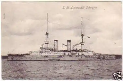 25148 Feldpost Ak S.M. Linienschiff Schwaben 1914