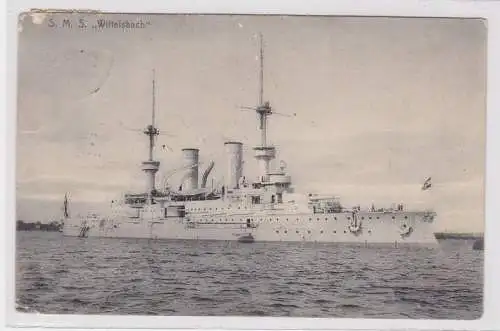 06740 Ak Kriegsschiff S.M.S. 'Wittelsbach' 1907