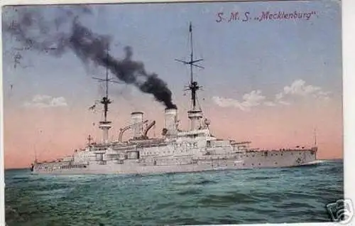 00432 Ak dt. Kriegsschiff S.M.S. "Mecklenburg" 1916