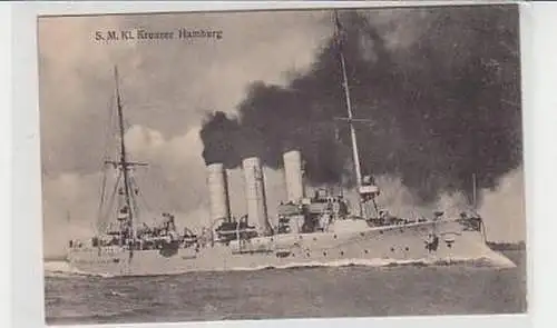 37392 Ak Kriegsschiff S.M. kl. Kreuzer "Hamburg" um 1915