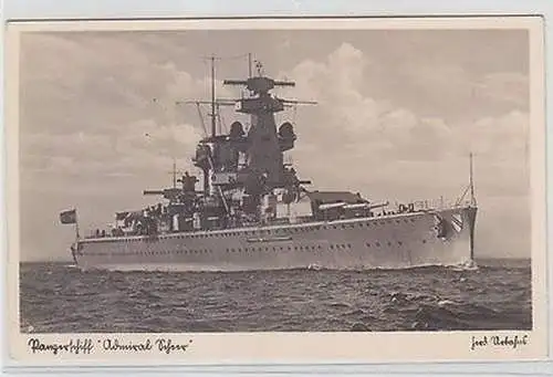 64083 Ak Panzerschiff "Admiral Scheer" um 1940