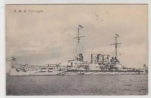 22063 Ak Kriegsschiff S.M.S. Thüringen um 1915