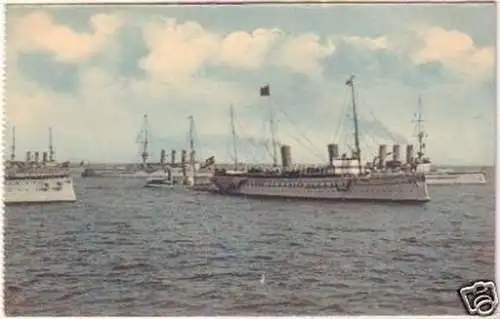 21455 Ak die Kaiseryacht Hohenzollern vor Danzig 1910