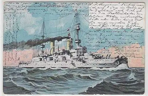 16241 Ak Deutsches Kriegsschiff Kaiser Friedrich 3. 1905