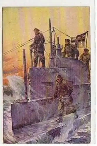 36707 Ak Kommandoturm eines deutschen U-Bootes 1917