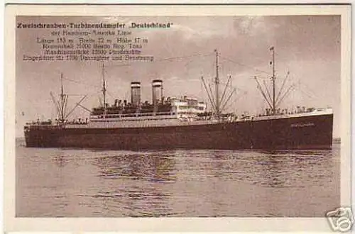 05034 Ak Zweischrauben Turbinendampfer Deutschland 1930