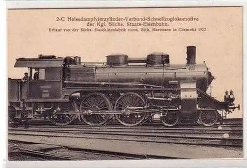 58223 Ak 2 C Heißdampfvierzylinder Verbund Schnellzuglokomotive um 1912