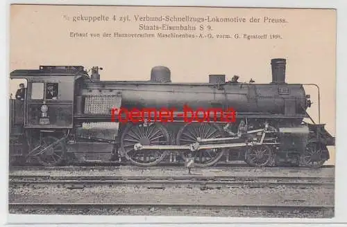 71528 Ak Hanomag Dampf Lokomotive Preussische Staats Eisenbahn S 9 um 1920