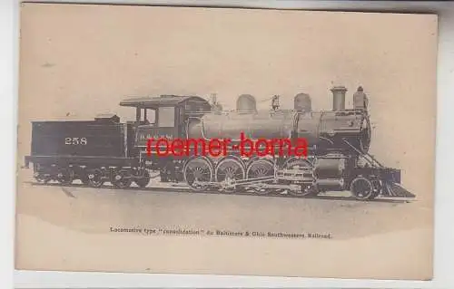 71786 Ak Dampf Lokomotive Baltimore & Ohio Southwestern Railroad um 1910